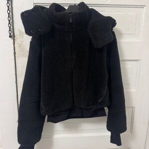 ALO Yoga Black Teddy Jacket